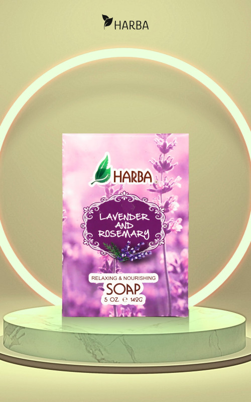 Harba LAVENDER & ROSEMARY Relaxing & Nourishing Soap 5 OZ e 142g